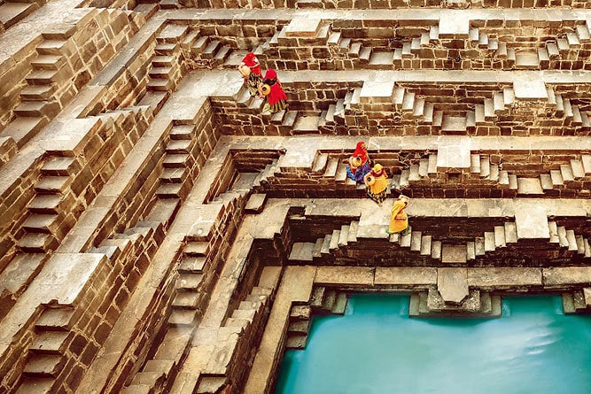 Architeture of Chand Baori Stepwell, Abhaneri, Rajasthan
