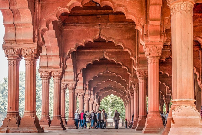 Arches at Red Fort (Lal Qila), Delhi, India