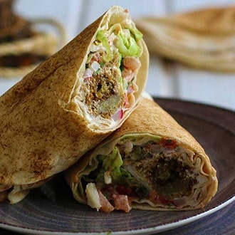 Étal de Falafel Wrap, restaurant à Pushkar, Rajasthan
